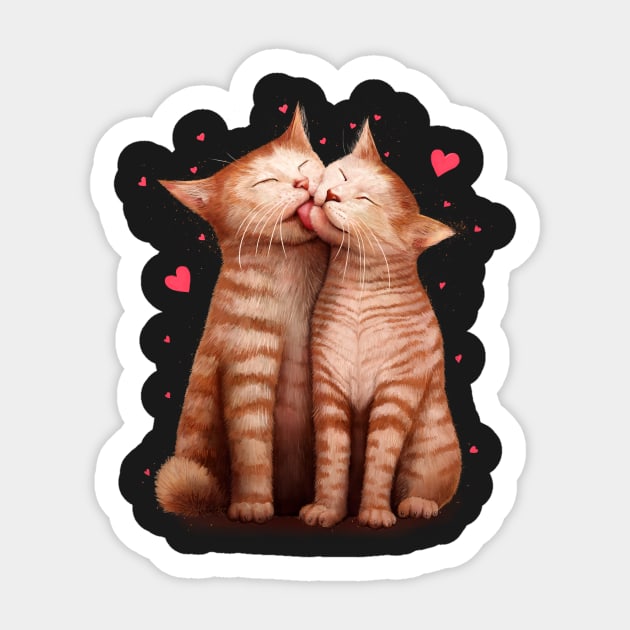 Lovely kittens Sticker by kodamorkovkart